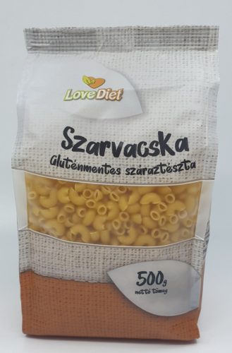 LoveDiet Szarvacska gluténmentes száraztészta 500g