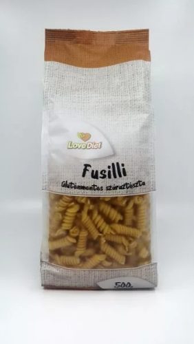 LoveDiet Fusili gluténmentes (orsó) száraztészta 500g