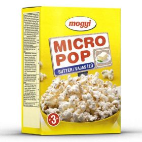   Mogyi Micro Pop mikrohullámú sütőben elkészíthető vajízű pattogatni való kukorica 3 x 100 g (300 g)