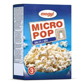   Mogyi Micro Pop mikrohullámú sütőben elkészíthető sós pattogatni való kukorica 3 x 100 g (300 g)