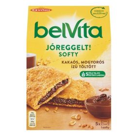  Belvita Softy Jó reggelt! kakaós, mogyorós töltött keksz 250g (5x50g)