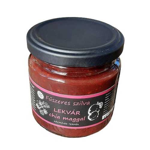 Fűszeres szilva lekvár chia maggal 200 g - vegán