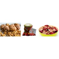 Méz dióval, aszalt gyümölccsel